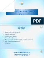 Mathematical Functions in Excel