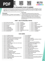 IELTS Speaking Study Planner January-April 2024