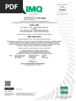 Certificato ISO 14001