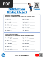 Multiplying and Dividing Integers