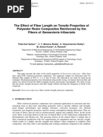 The Effect of Fiber Length On Tensile Properties o