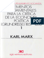 MARX Grundrisse Tomo I Siglo XXI D