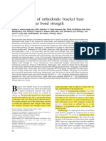 The Influence of Orthodontic Bracket Base Design On Shear Bond Strength