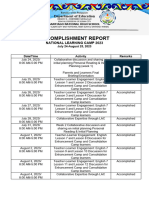 NLC Accomplisment Report