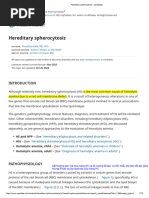 Hereditary Spherocytosis - UpToDate