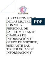 Fortalecimiento de Las Mujeres Con Vih Mediante Charlas de Información Mediante Las Tecnologías de Información y Comunicación 1