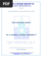 Oil & Chemical Tanker Summer 7 - Prepurchase Survey Report - S&a 230098 Pps