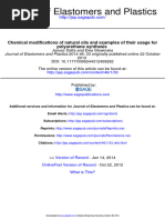 Chemical Modifications of Natural Oils and Examples of Their Usage For Polyurethane Synthesis