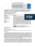 The Influence of Teachers' Professional Competency and Working Discipline On Teachers' Performance at State Elementary School