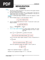 Mensuration: Synopsis