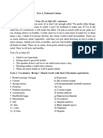 Test 4 - National Cuisine - 10 Grade 1