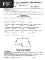 Maths Class Vi Practice Test 07 Mensuration