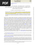 Mokyr Et Al. (2022 EJ) The Wheels of Change. Technology Adoption, Millwrights and The Persistence in Britains Industrialisation