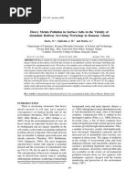 Akoto Et Al (2008) Heavy Metals Pollution in Surface Soils in The Vicinity of Abandoned Railway Servicing Workshop in Kumasi