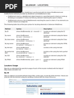 Selenium Locators