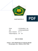 Daftar Nilai Tema SMT II Kelas II 2023 2024