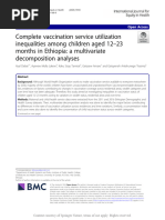 Complete Vaccination Service Utilization Inequalit