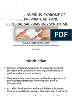 Diabetes Insipidus, Siadh and Cerebral Salt-Wasting