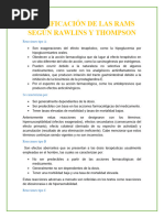 Clasificación de Las Rams Según Rawlins y Thompson