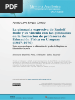 Parada Larre Borges, T. La Gimnasia Expresiva de Rudolf Bode