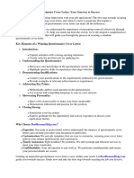 Questionnaire Cover Letter Template