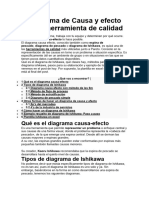 Diagrama de Causa y Efecto Como Herramienta de Calidad