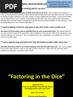 Esti Mystery 443 Factoring in The Dice