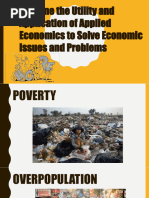 Examine The Utility and Application of Applied Economics To Solve Economic Issues and Problems