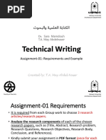 Technical Writing Assignment 01