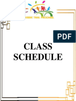 Class Schedule