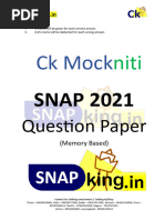 SNAP 2021 Question Paper With Solutions PDF