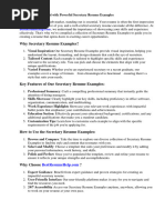 Secretary Resume Examples