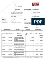 Bank Statement of Payout Account