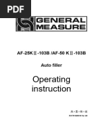 AF-25K 50K Packing Filler Operating Instruction