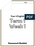 Year 4 English Term 1 Week 1