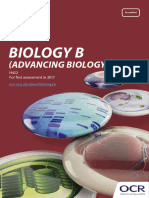 Specification Accredited A Level Biology B Advancing Biology h422