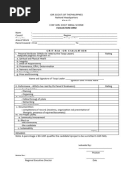 CGSMS Form No. 6 Evaluation Form