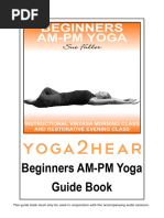 Beginners AM-PM Yoga A4 Guide Book