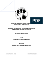 Informe de Servicio Social Pasantía de Enfermería