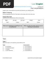 LearnEnglish Listening A2 Four Conversations