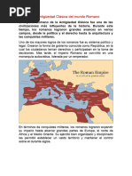 La Antigüedad Clásica Del Mundo Romano