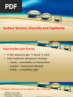 Surface Tension Viscosity and Capillarity