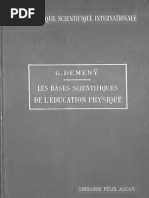 GEORGES DEMENY (1931) - Les Bases Scientifiques de L'education Physique