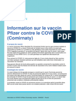 Covid 19 Vaccines - Information Sur Le Vaccin Pfizer Contre Le Covid 19 Comirnaty Information On Covid 19 Pfizer Vaccine