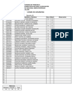 Listado de Estudiantes Listado de Estudiantes: Grado / Año: Quinto Año Sección: B