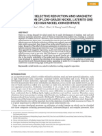 Study On Selective Reduction and Magnetic Separation of Low-Grade Nickel Laterite Ore To Produce High Nickel Concentrate