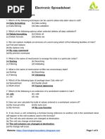 Unit 4 Class 9 - Electronic Spreadsheet Class 9