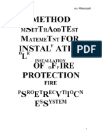 Method Statement Installation of Fire Protection System