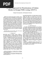 A New Approach For Prioritization of Failure Modes in Design FMEA Using ANOVA