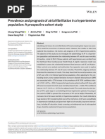 Prevalence and Prognosis of Atrial Fibrillation in A Hypertensive